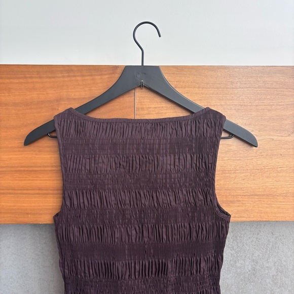 NWT Peppermayo Exclusive - Garden Kisses Shirred Mini Dress - Chocolate, Size 6 - Picture 12 of 15